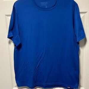 Patagonia Mens Size Large Blue Capilene Cool Trail Short Sleeve T-Shirt